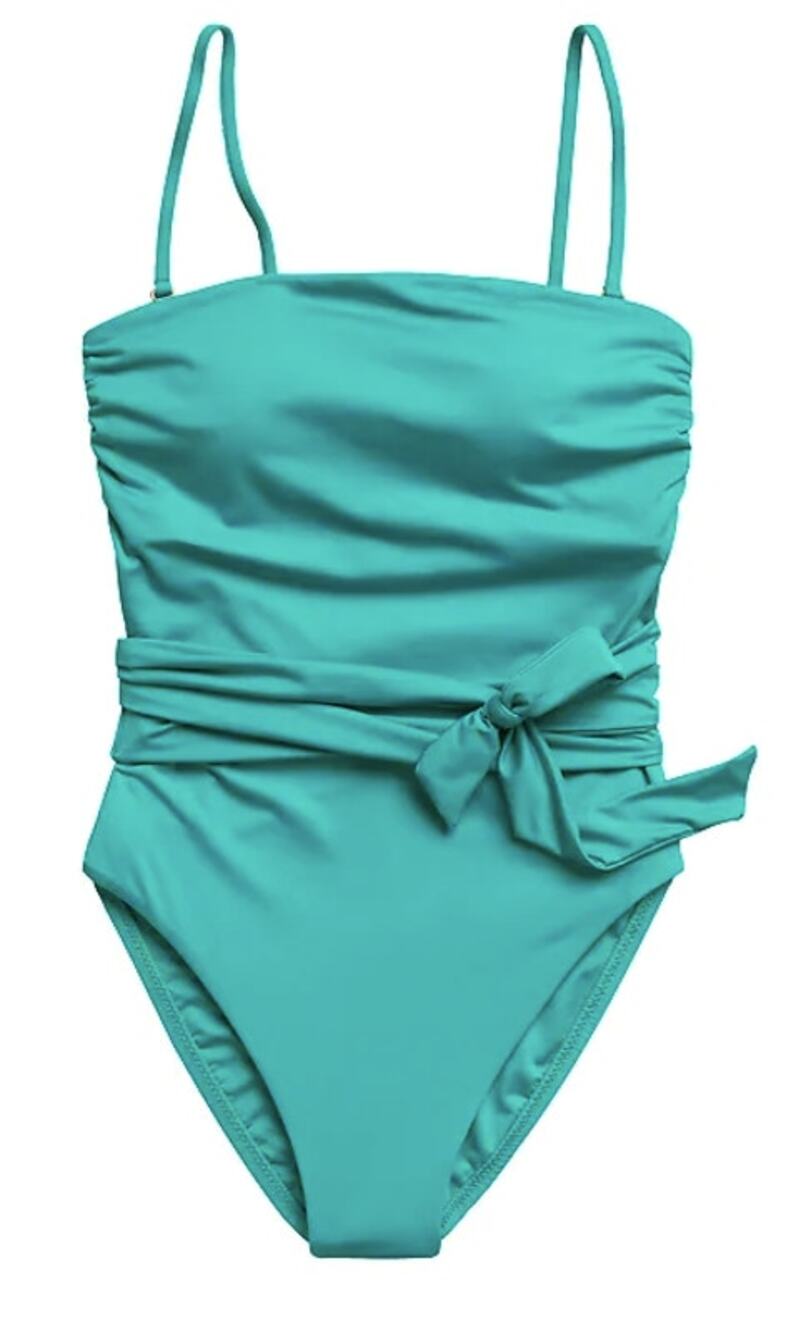 Vitamin A small Marylyn One Piece swim bathing suit turquoise ocean teal cheeky